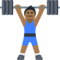 Person Lifting Weights - Medium Black emoji on Facebook